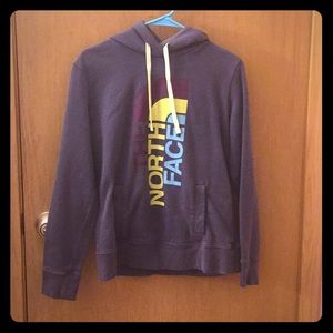 Dark purple north face sweatshirt